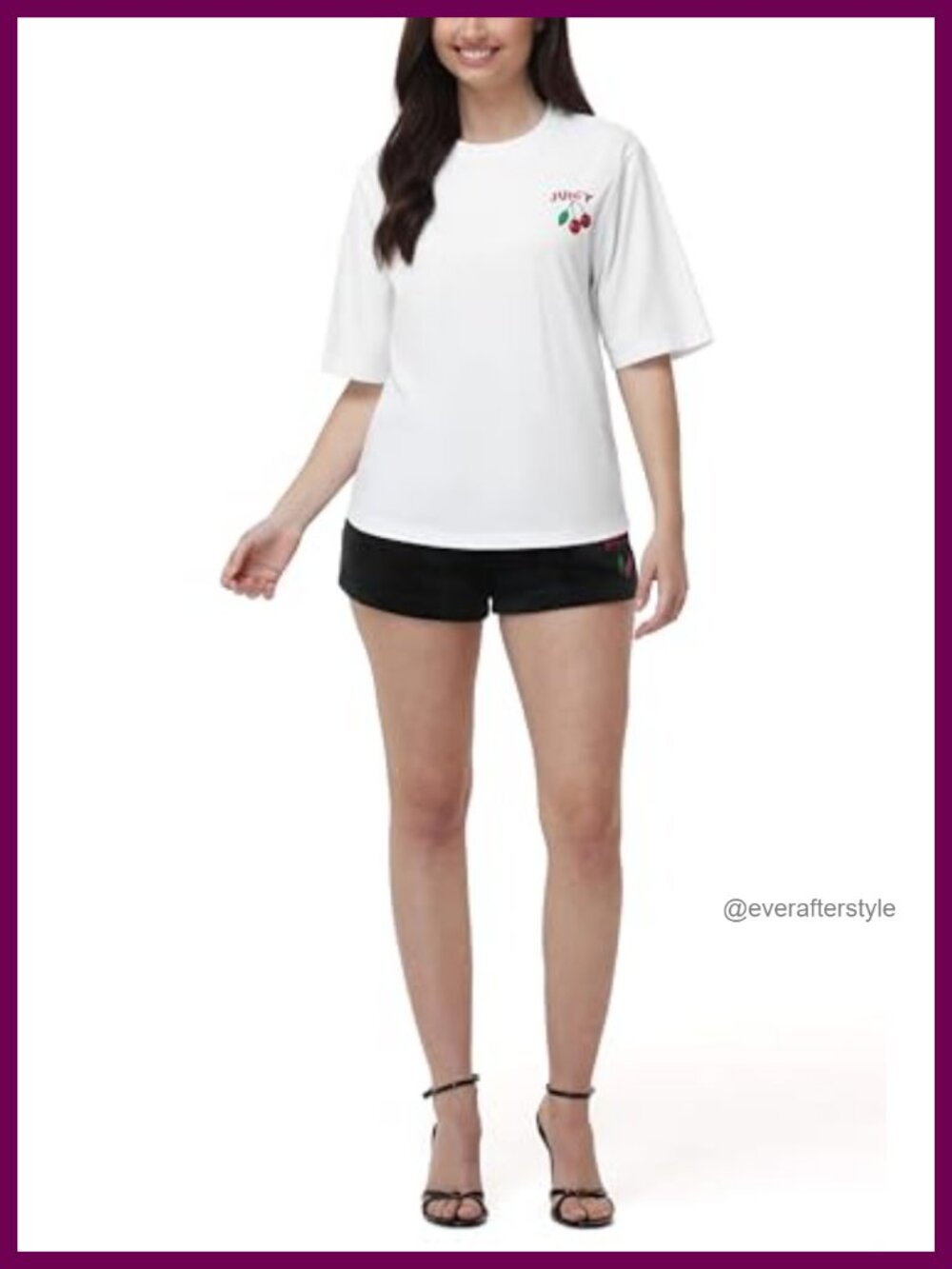 Oversized Graphic Tee Women's Round Neck Raglan Sleeve Cotton Top